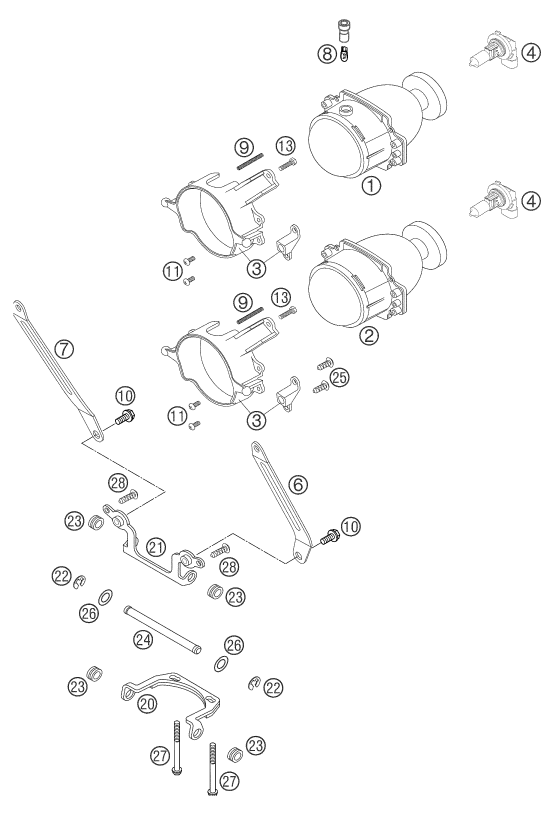 Sprängskiss: Lighting System – KTM 640 DUKE II BLACK 2003
