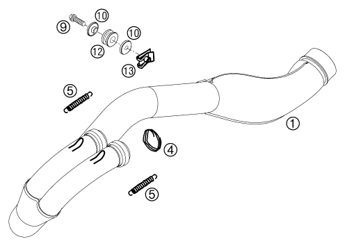 Sprängskiss: Exhaust System – KTM 540 SXS RACING 2003