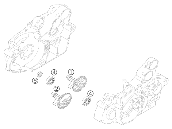 Sprängskiss: Balancer Shaft – KTM 250 EXC RACING 2003