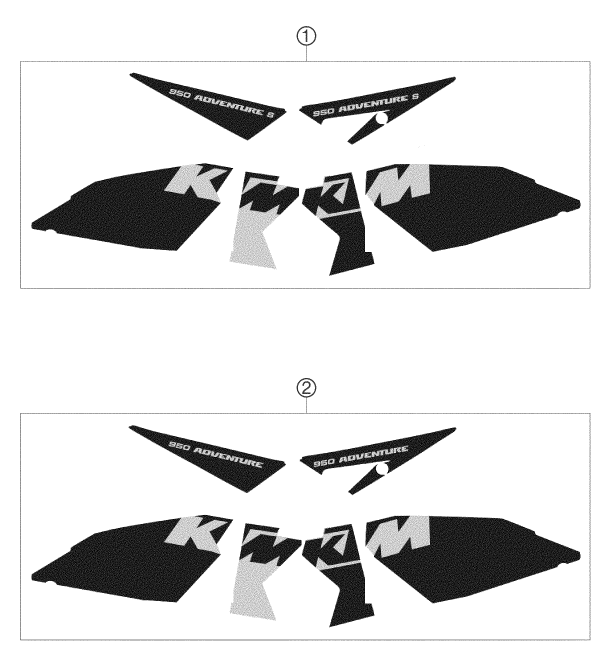 Sprängskiss: Decal – KTM 950 ADVENTURE SILVER 2003