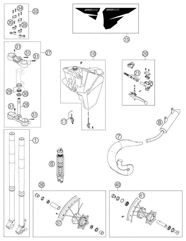 Sprängskiss: New Parts – KTM 250 SXS 2003