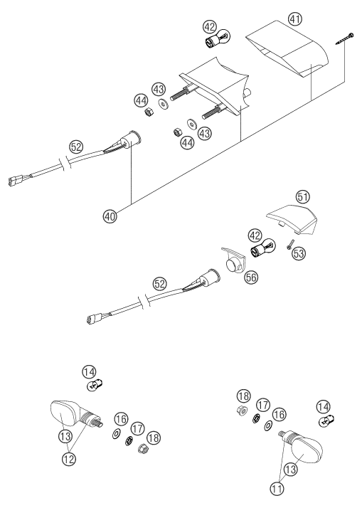 Sprängskiss: Lighting System – KTM 125 EXC SIX-DAYS 2004