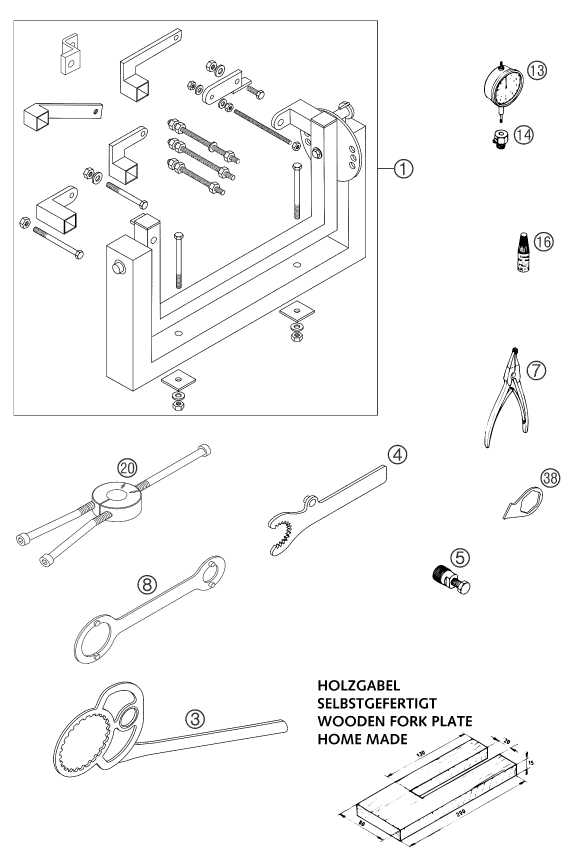 Sprängskiss: Special Tools (Engine) – KTM 125 EXC SIX-DAYS 2004