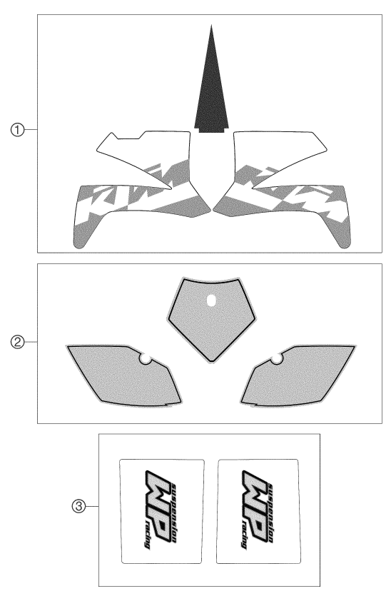 Sprängskiss: Decal – KTM 660 SMS