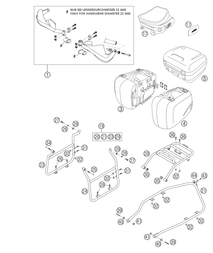 Sprängskiss: Accessories – KTM 400 LS-E/ MIL 04