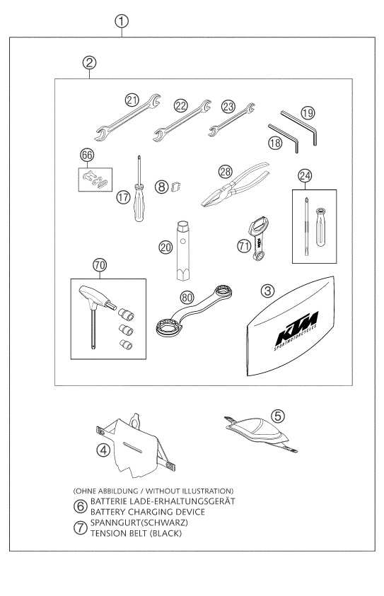 Sprängskiss: Accessory Pack – KTM 400 LS-E/ MIL 04