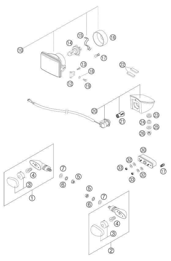 Sprängskiss: Lighting System – KTM 660 SMC 2004