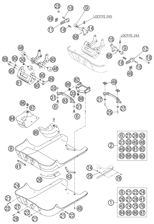 Sprängskiss: Engine Guard – KTM 660 RALLYE FACTORY REPL. 2004