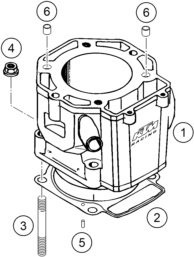 Sprängskiss: Cylinder – KTM 450 RALLYE FACTORY REPL. 2004
