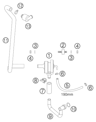 Sprängskiss: Secondary Air System Sas – KTM 660 SMC 2004