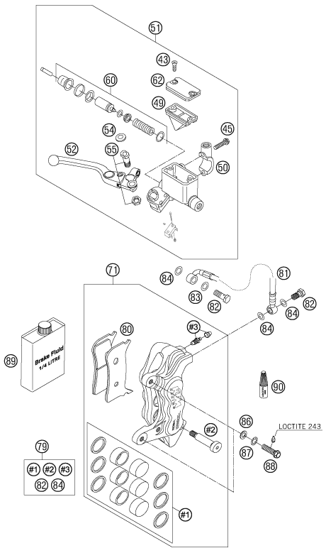 Sprängskiss: New Parts – KTM 525 SX SUPERMOTO 2004