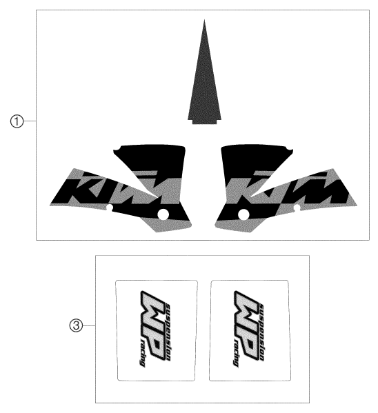 Sprängskiss: Decal – KTM 450 SMS