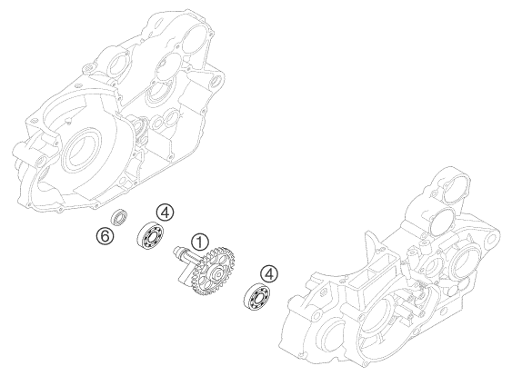 Sprängskiss: Balancer Shaft – KTM 525 SMR 2004