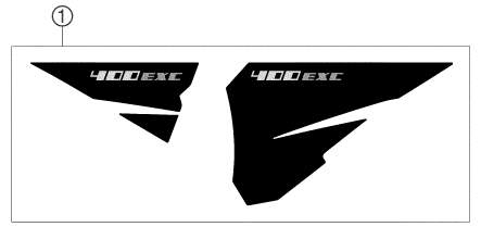 Sprängskiss: Decal – KTM 400 EXC RACING 2004