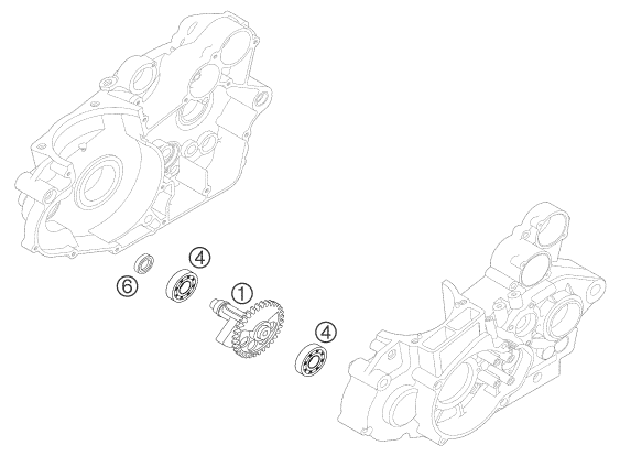 Sprängskiss: Balancer Shaft – KTM 400 EXC RACING 2004