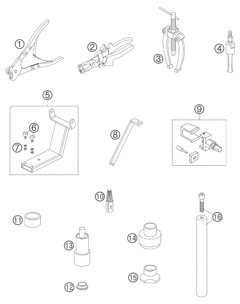 Sprängskiss: Special Tools – KTM 950 ADVENTURE S 2005