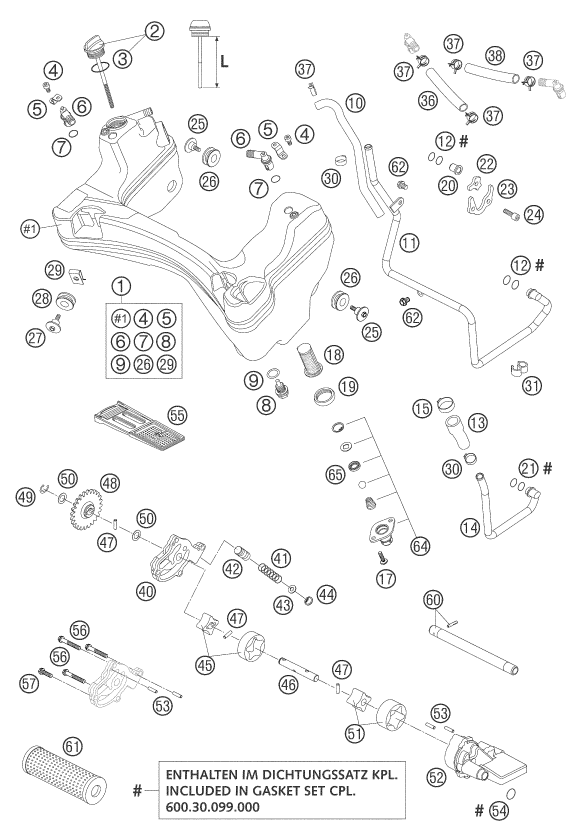 Sprängskiss: Lubricating System – KTM 1190 RC 8 2007