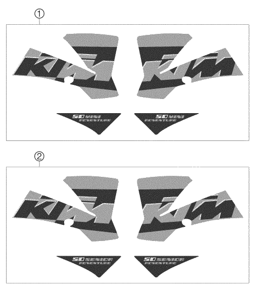 Sprängskiss: Decal – KTM 50 SENIOR ADVENTURE 2005