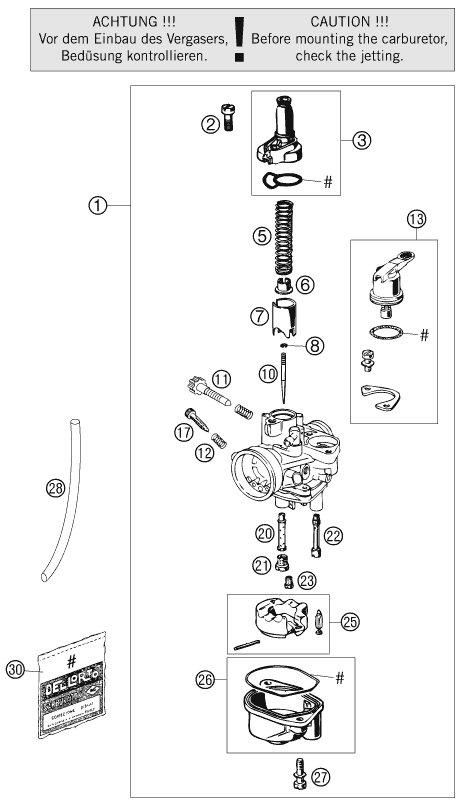 Sprängskiss: Carburetor – KTM 50 SENIOR ADVENTURE 2005