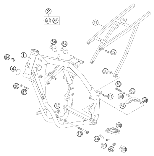 Sprängskiss: Frame – KTM 85 SX 17/14 2005