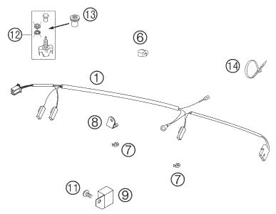 Sprängskiss: Wiring Harness – KTM 200 EXC 2005