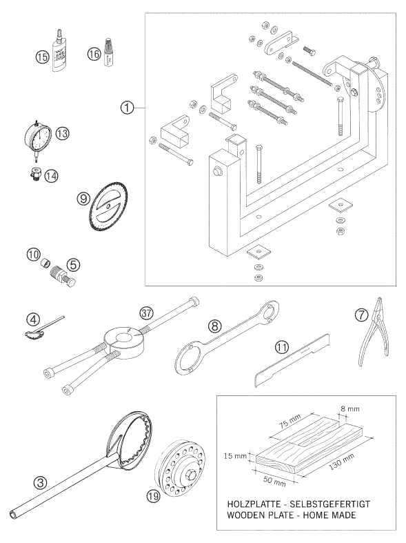 Sprängskiss: Special Tools (Engine) – KTM 250 EXC SIX-DAYS 2007