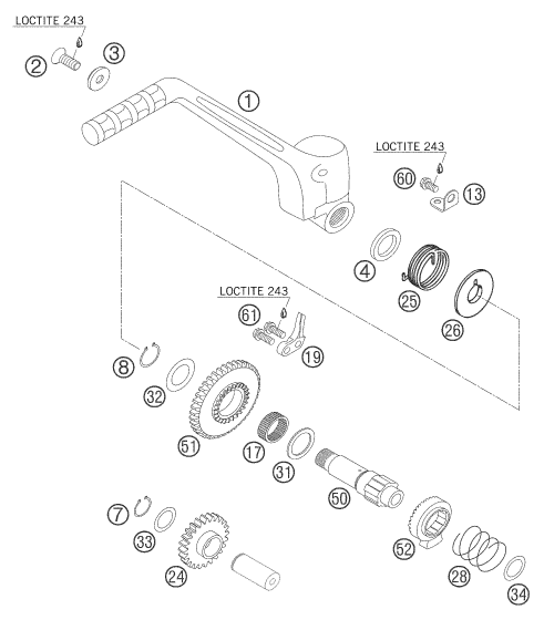 Sprängskiss: Kick Starter – KTM 250 SX 2004