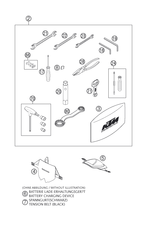 Sprängskiss: Accessory Pack – KTM 400 LS-E/ MIL 2005