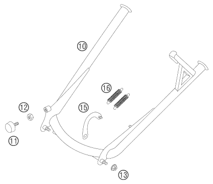 Sprängskiss: Side / Center Stand – KTM 640 LC4 ADVENTURE 2006