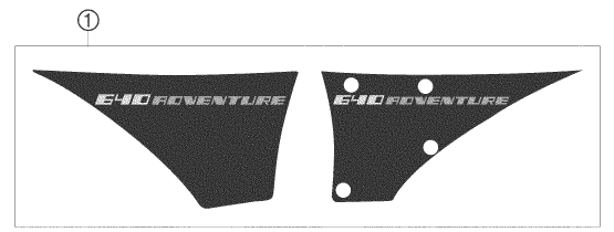 Sprängskiss: Decal – KTM 640 ADVENTURE 2005
