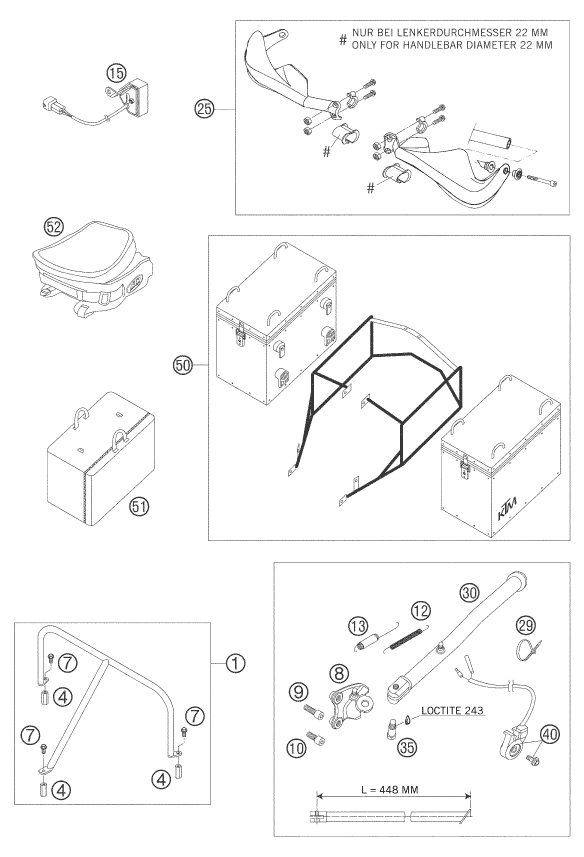 Sprängskiss: Accessories – KTM 640 ADVENTURE 2005