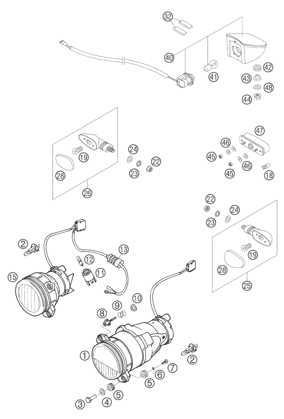 Sprängskiss: Lighting System – KTM 640 LC4 ADVENTURE 2006