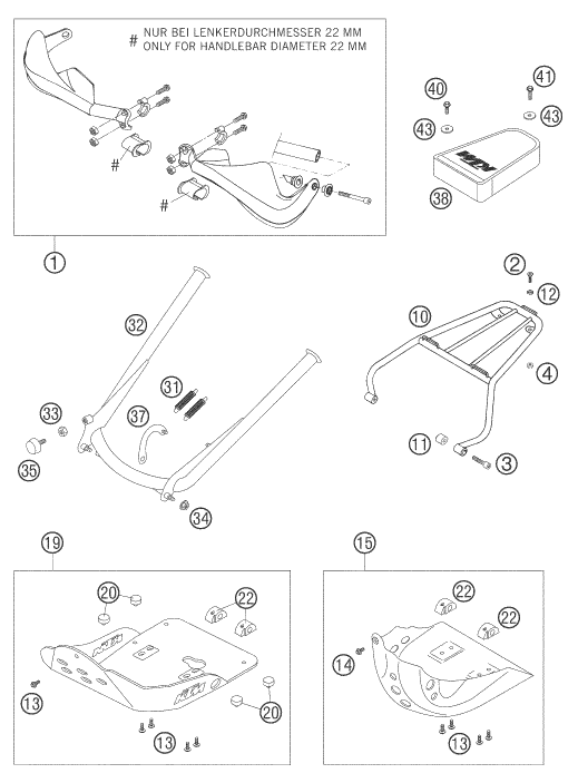Sprängskiss: Accessories – KTM 625 SXC 2005