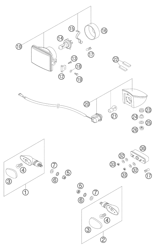 Sprängskiss: Lighting System – KTM 625 SXC 2005