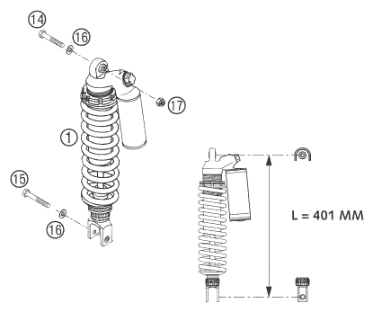 Sprängskiss: Shock Absorber – KTM 660 SMC 2006