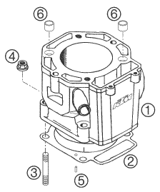 Sprängskiss: Cylinder – KTM 640 LC4 ADVENTURE 2006