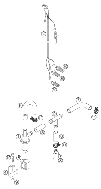 Sprängskiss: Electronic Power Control Epc – KTM 640 DUKE II BLACK 2005