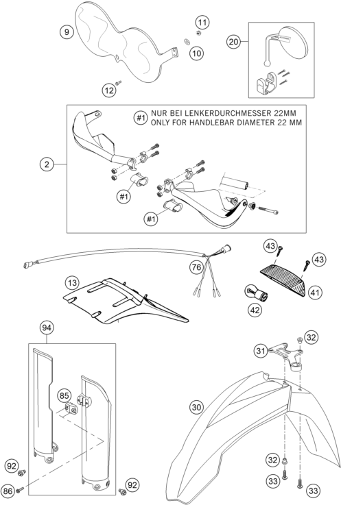 Sprängskiss: Accessories – KTM 660 RALLYE FACTORY REPL. 2005