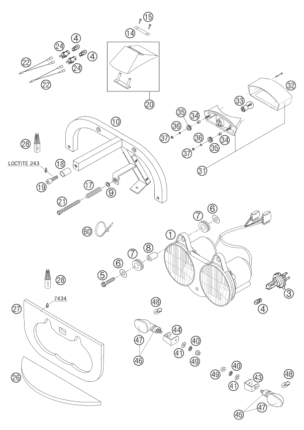 Sprängskiss: Lighting System – KTM 660 RALLY FACTORY REPLICA 2007