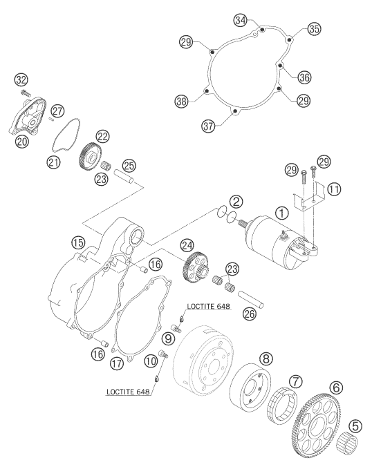 Sprängskiss: Shock Absorber – KTM 660 RALLY FACTORY REPLICA 2007