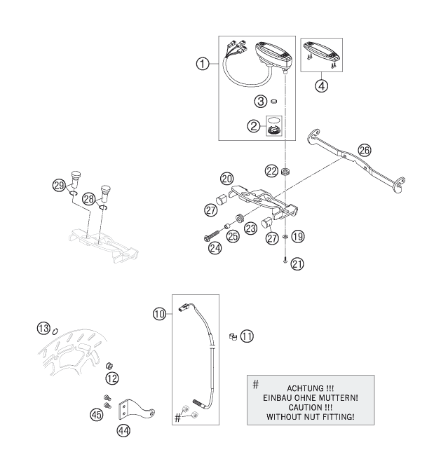 Sprängskiss: Instruments / Lock System – KTM 660 SMC 2006