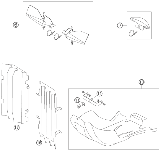 Sprängskiss: Accessories – KTM 525 EXC FACTORY 2005