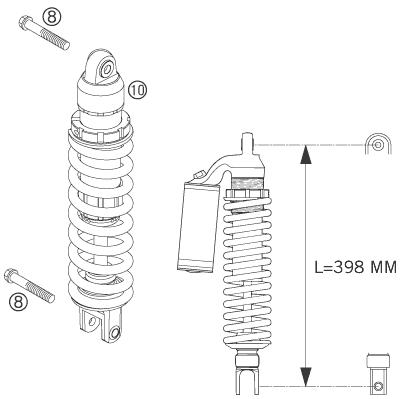 Sprängskiss: Shock Absorber – KTM 525 SMR 2005