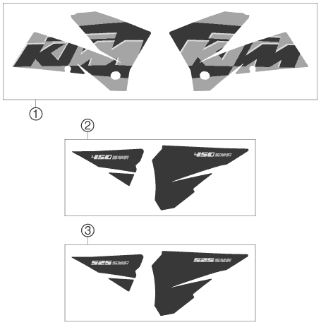Sprängskiss: Decal – KTM 525 SMR 2005