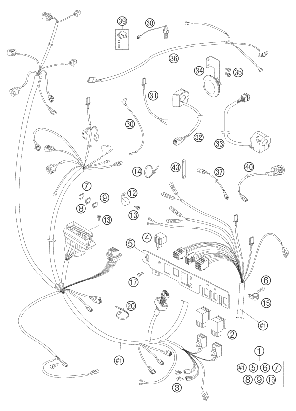 Sprängskiss: Wiring Harness – KTM 950 ADVENTURE S 2005