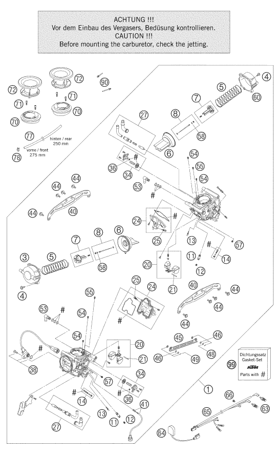 Sprängskiss: Carburetor – KTM 950 ADVENTURE S 2005