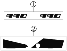 Sprängskiss: Decal – KTM 990 SUPERDUKE BLACK 2005
