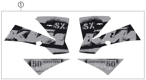 Sprängskiss: Decal – KTM 50 SENIOR ADVENTURE 2006