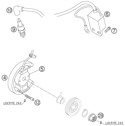 Sprängskiss: Ignition System – KTM 50 MINI ADVENTURE 2007