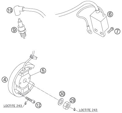 Sprängskiss: Ignition System – KTM 50 SENIOR ADVENTURE 2006